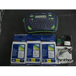 Brother P-Touch PT-80 Label Maker w 4 Packages Tape Cassettes